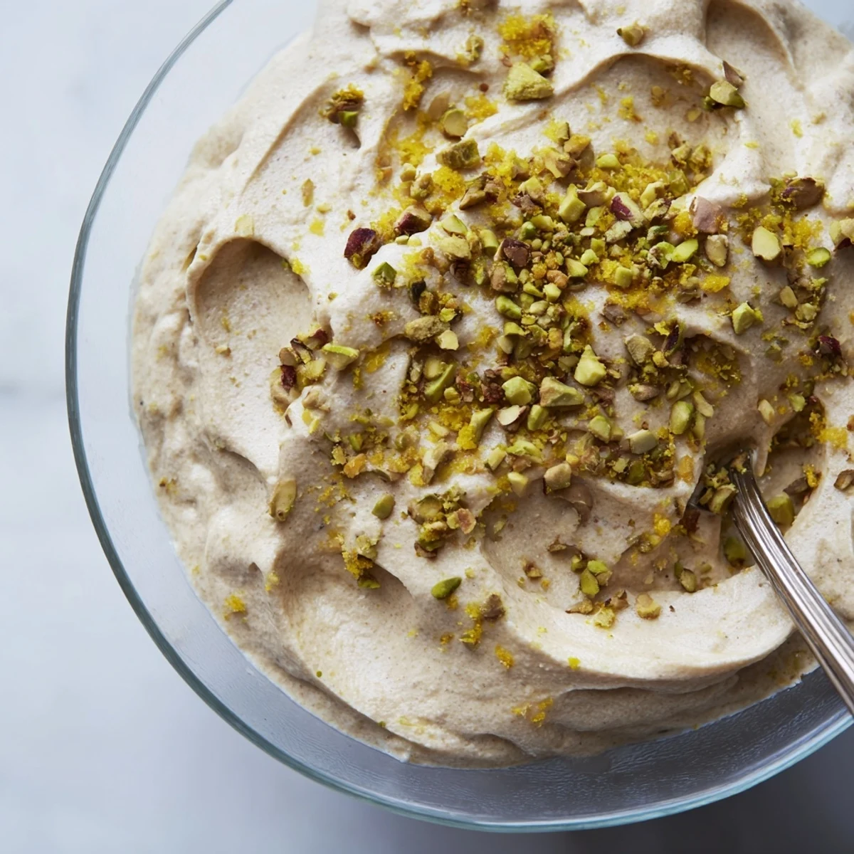 Light and airy Lebanese date orange blossom mousse served in elegant glass dessert cups