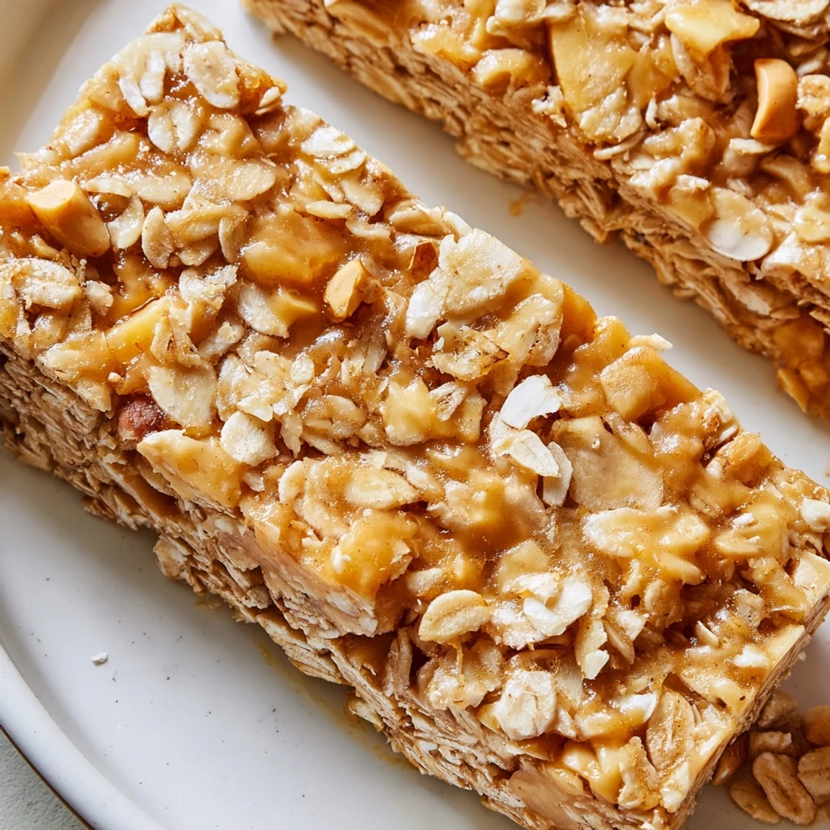Golden no bake apple peanut butter granola bars wrapped in parchment for a wholesome grab-and-go snack