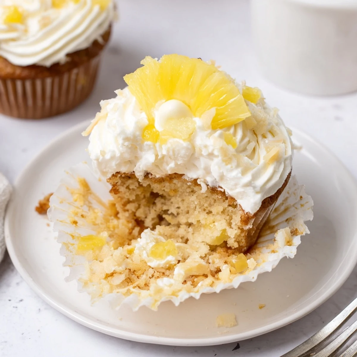Comforting Dole Whip Cupcakes Recipe with tangy pineapple frosting, perfect served chilled