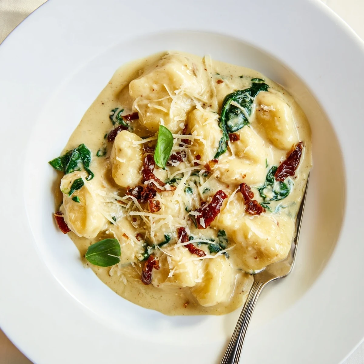 Steaming pillowy Marry Me Gnocchi tossed in Parmesan cream and garlic