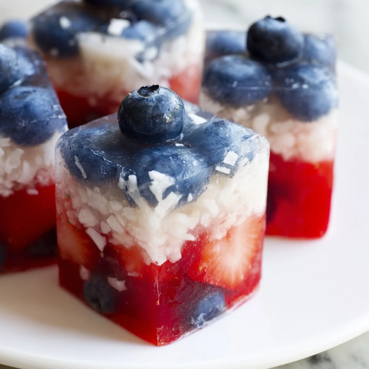 Red White And Blue Ice Cubes Recipe: frozen patriotic layers chilling lemonade elegantly