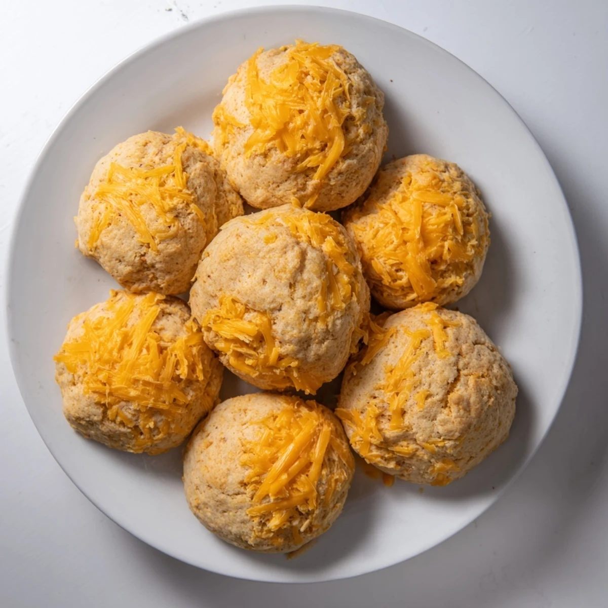 Fluffy baked protein biscuits arranged on a wire rack ready for breakfast serving