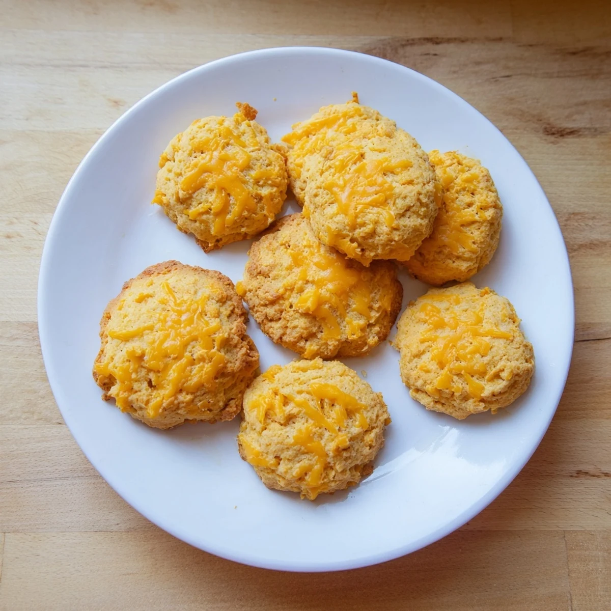 Warm savory protein biscuits split open showing tender texture on white plate