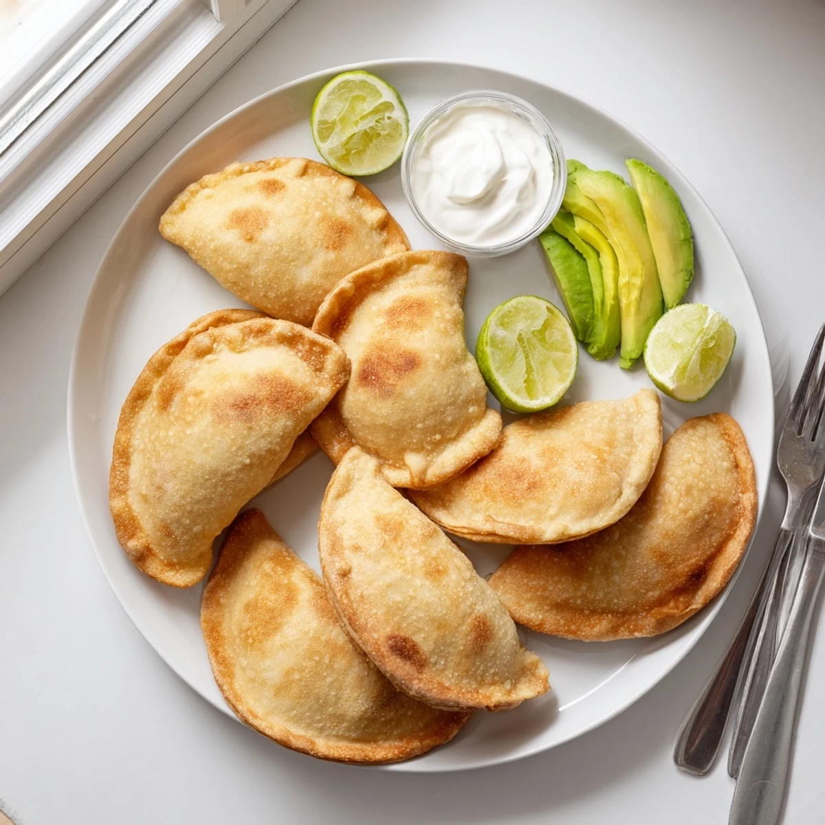 Golden brown spicy crispy Mexican taco pockets with melty cheddar cheese and seasoned ground beef filling