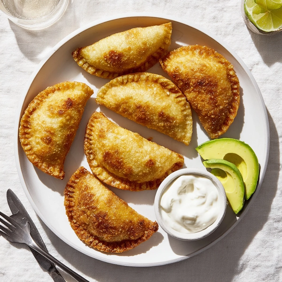 Homemade spicy crispy Mexican taco pockets featuring golden tortilla shells stuffed with spiced meat vegetables