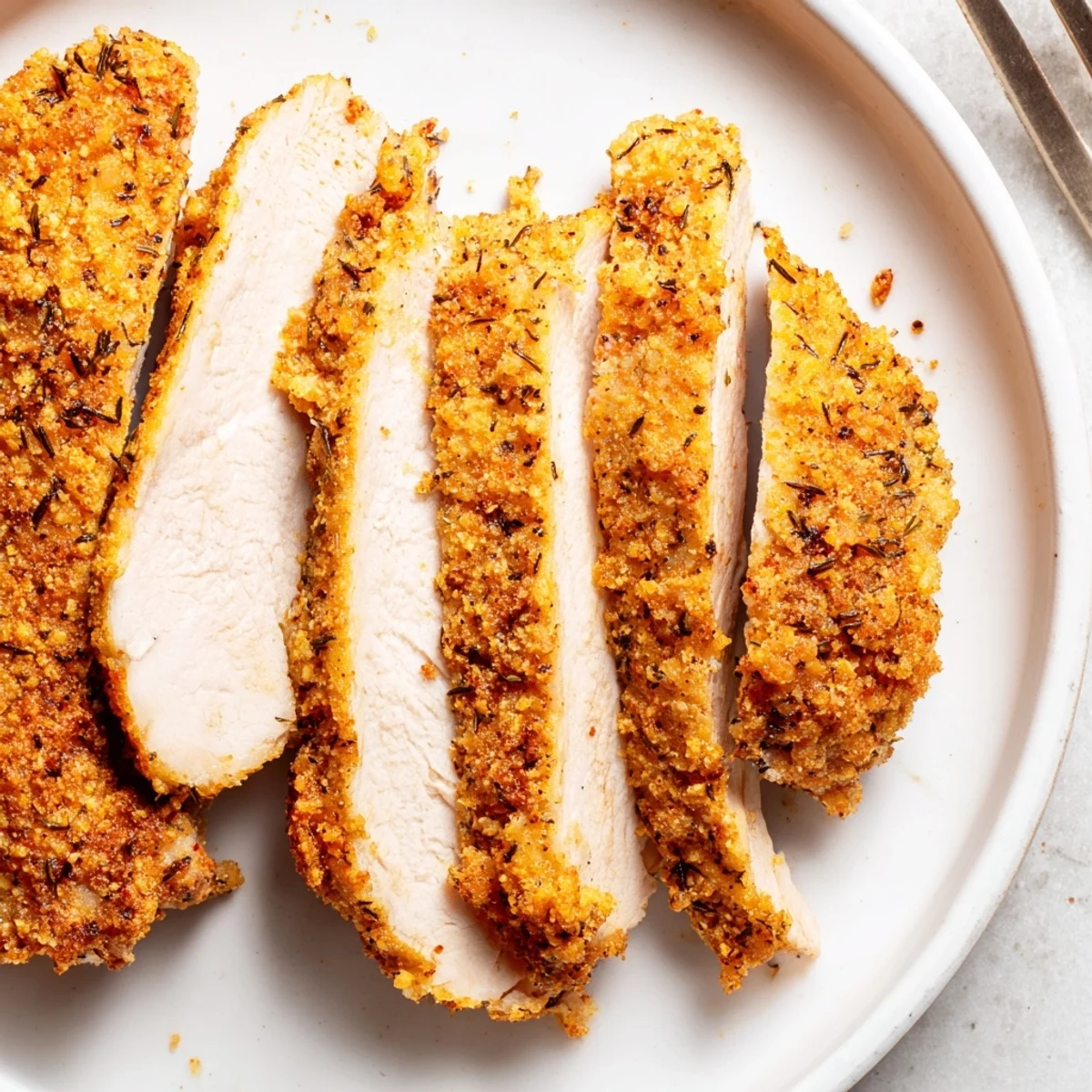 Serve warm Air Fryer Chicken Recipe with roasted vegetables and herb drizzle