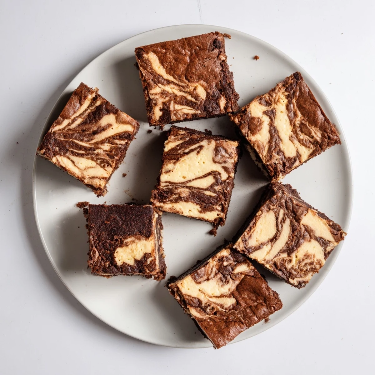 Decadent sourdough cheesecake brownie bars with creamy swirls atop rich chocolate brownie base