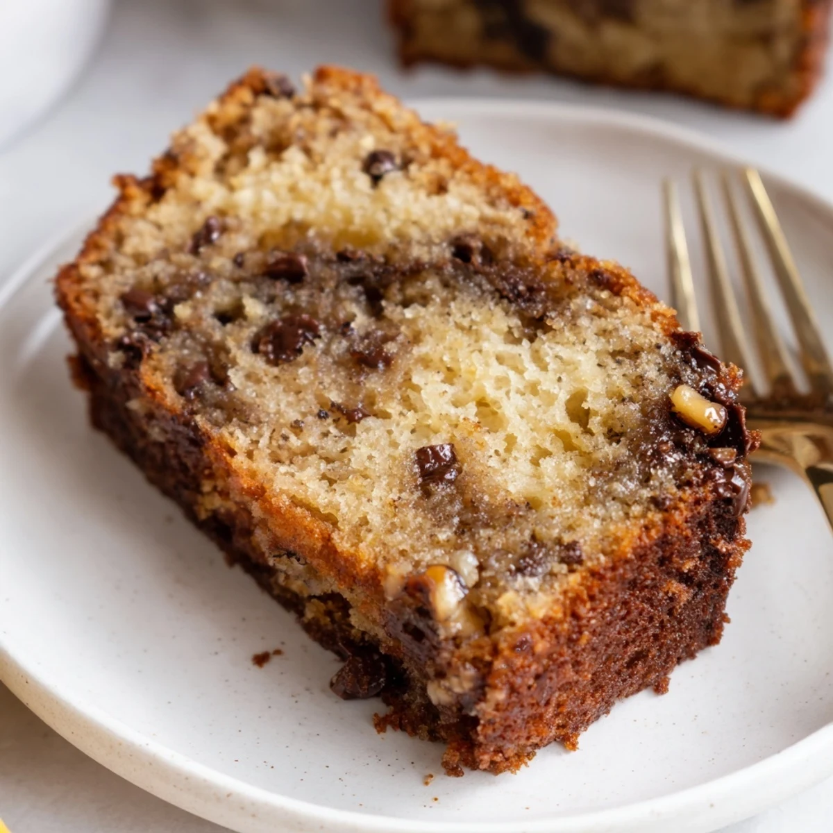 Moist Banana Cake cooling on a wire rack, golden crust, banana aroma.