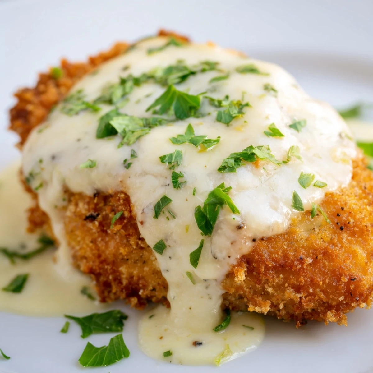 Juicy Longhorn Steakhouse Parmesan Chicken breast with golden parmesan crust and melted cheese topping