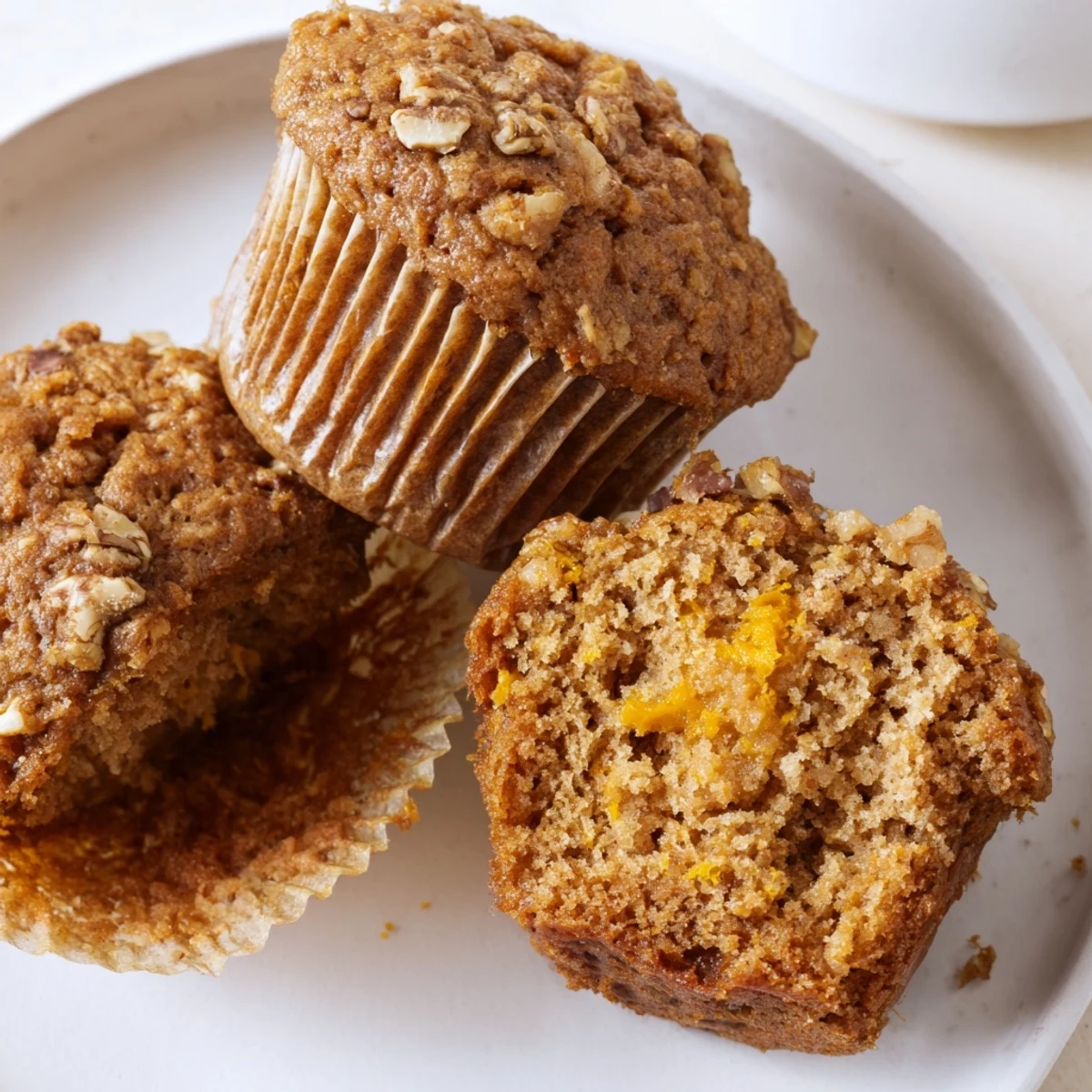 Fresh from the oven Butternut Squash Banana Muffins served with butter