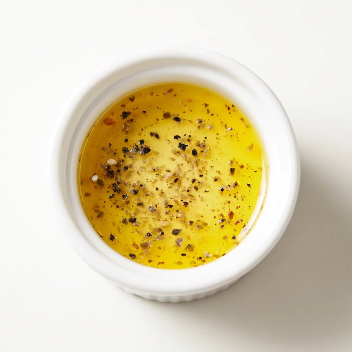 Smooth homemade honey vinaigrette whisked in a glass jar for easy pouring  