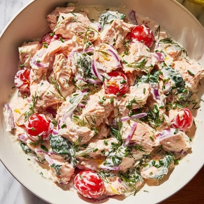 Healthy Creamy Leftover Salmon
